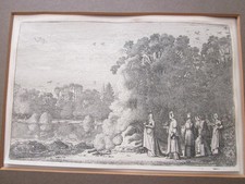 Jan Van De Velde, The Wise & Foolish Virgins, Antique Old Master Etching c.1616