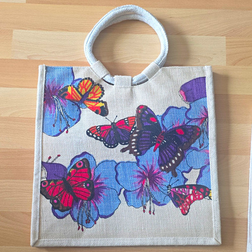 Reusable tote bag beige - reusable,