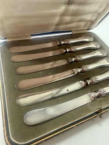 Set antique silver butter - of, 6