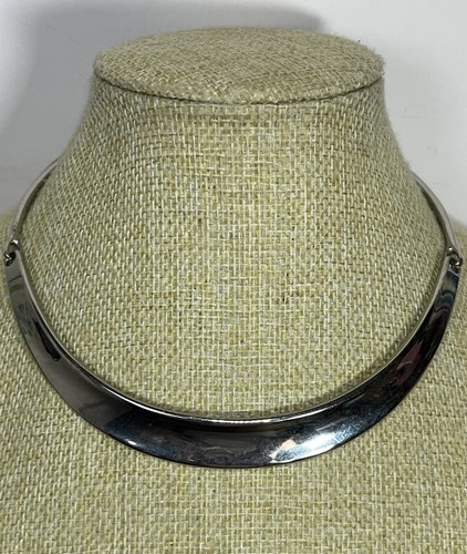 Chunky silver metal - silver, collar