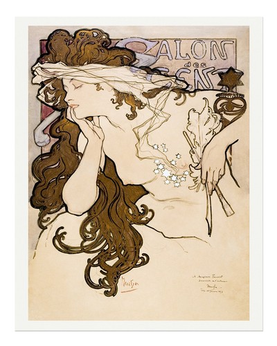 Elegant art nouveau poster - art,