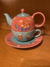 Whittard of Chelsea Cool Yule Cosy Cat Nap Christmas Tea Set for one 