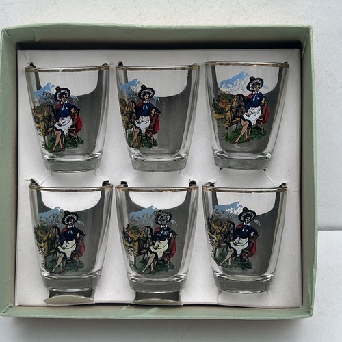 Six french hand decorated - six,