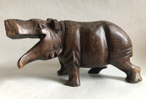Carved open mouthed african - open,