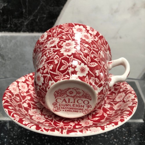 Burleigh red calico - cup, &
