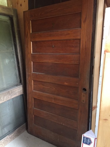 Six panel large oak door - panel,