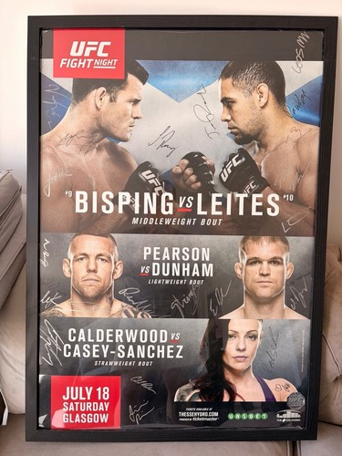 Ufc fight night signed poster - ufc,