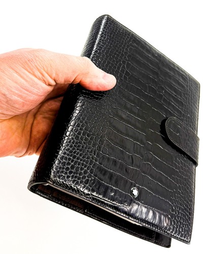 Montblanc dark brown crocodile - montblanc,