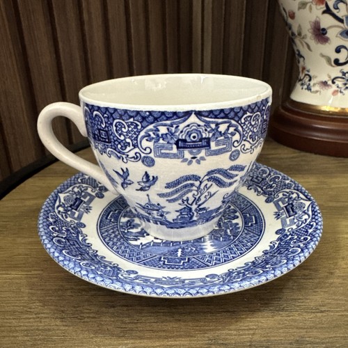 Old willow cup and saucer - willow, set
