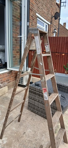 Warner wooden ladders - wooden, used