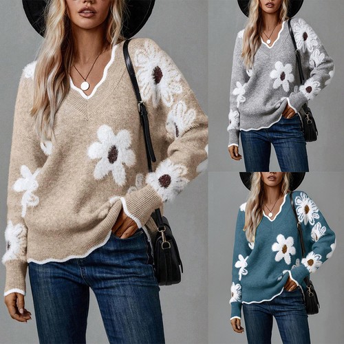 Womens floral knitwear jumper - womens,