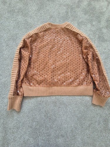 Zara sequin knit sweater with - sequin,