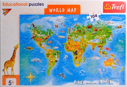 Trefl world map educational - trefl,