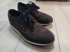 PRADA Mens Brown Suede Wingtip