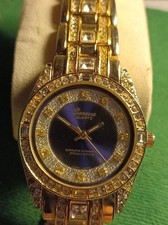 Ladies Gold Tone, gem, Geneva