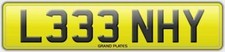 Number plate L333 NHY