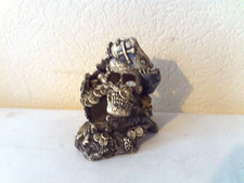 RESIN FISH TANK PIRATE SKULL ORNAMENT 6" OR 15 CM IN LENGTH