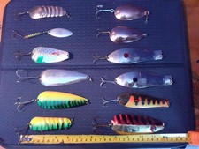 Dozen metal pike lures / spoons