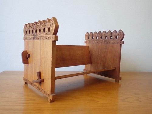 Vintage carved wood book