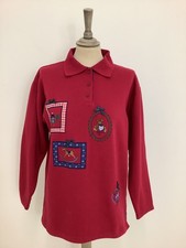 Vintage 1990s Tulchan sweatshirt kitsch jumper red slouch pullover sweater #V3