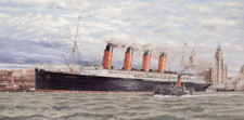 Lusitania At Liverpool  Signed Ltd Ed print by Simon Fisher