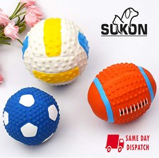 Squeaky Latex Toys Pet Cat Dog Balls Toy Squeaker Interactive Training Balls