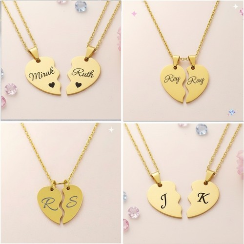 2pcs couples split heart - couples,