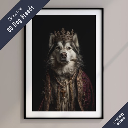 Royal dog portrait print - royal,
