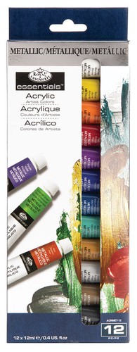Metallic acrylic paint set - metallic,