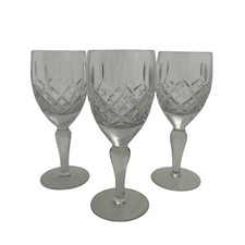 Vintage White Wine Glass x3