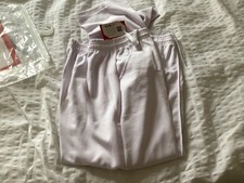 ladies white bowls trousers