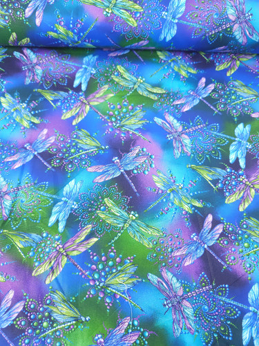 Dragonfly river 100 - dragonfly, cotton
