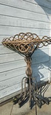 wicker corner shelf antique