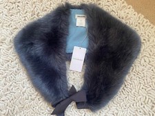 BNWT 100% Auth Zadig Voltaire, Ladies Luxury Fenix Faux Fur Grey Scarf  RRP€195