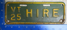 Vermont License Plate Tag Hire