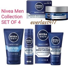 Nivea Men Protect Care Bundle Set of 4 Face Wash Moisturiser Cream Shave Care