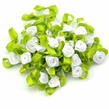 MINI SATIN RIBBON ROSE BUDS