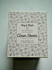 May & Maple Scented Giant Soy Wax Votive Candle in Box CLEAN SHEETS Relaxation