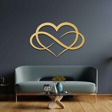 Wooden Love Heart Wall Art Modern Home Decoration Infinity Heart Bedroom Decor