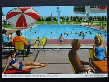 Dorset POOLE Rockley Sands THE TROPICANA HEATED POOL c1970s Postcard