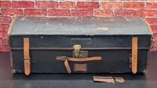 Antique A&NESL Steamer Trunk – Army & Navy Co-op Society Leather & Canvas Chest