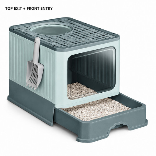 Enclosed cat litter - cat,