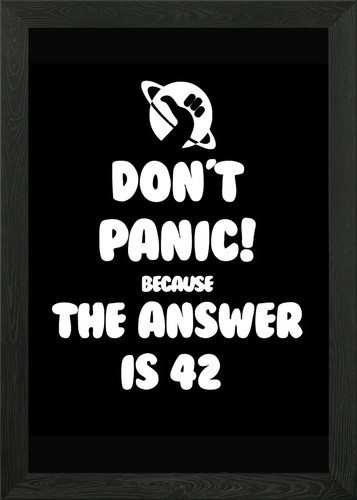 Don panic the answer is - don't, panic,