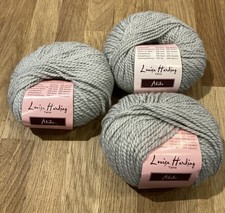 150g LOUISA HARDING AKIKO VERY SOFT WOOL ALPACA ARAN YARN GREY NATURAL WORSTED