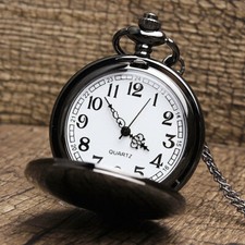 Mens Pocket Watch Quartz White