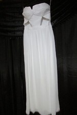 ASOS PREMIUM White Wedding Occasion Structured Strapless Bandeau Maxi Dress 14