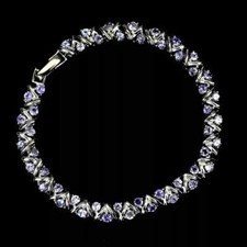 Silver Bracelet Tanzanite Blue