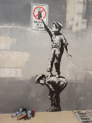 Banksy graffiti crime - graffiti,
