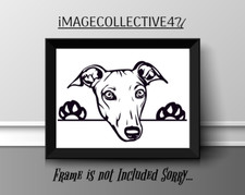 GREYHOUND DOG PET  A4 PRINT