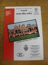 10/04/1993 Rugby Union Programme: Llanelli v South Wales Police